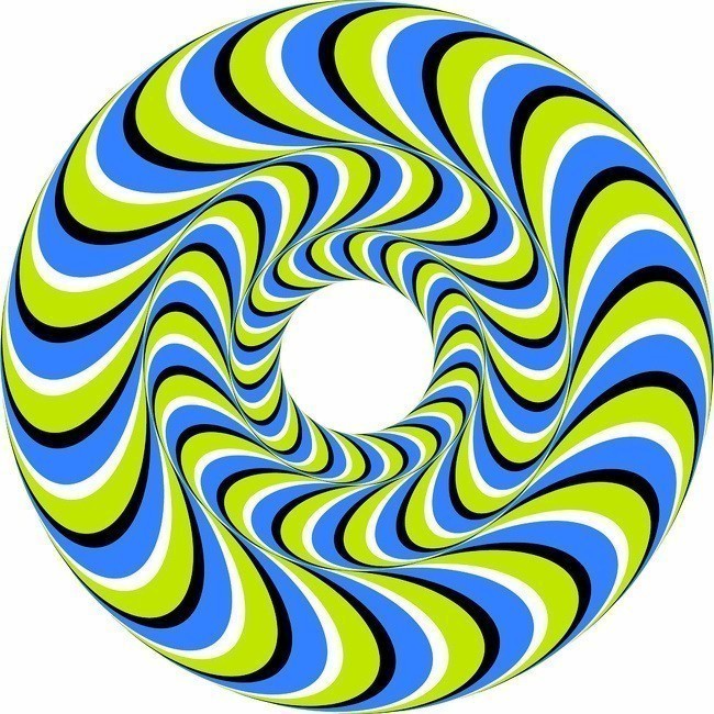 1. Круги здесь неподвижны, равно как и узор