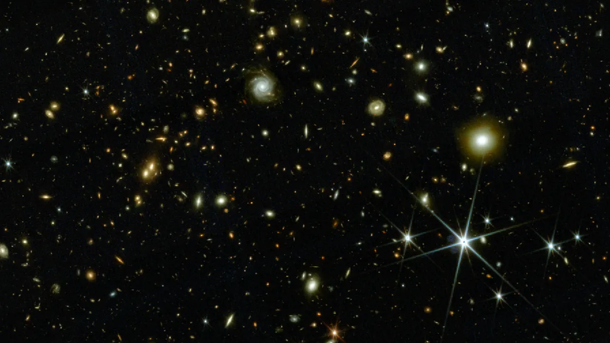 Скриншот участка неба в интерактивном каталоге COSMOS-Web.