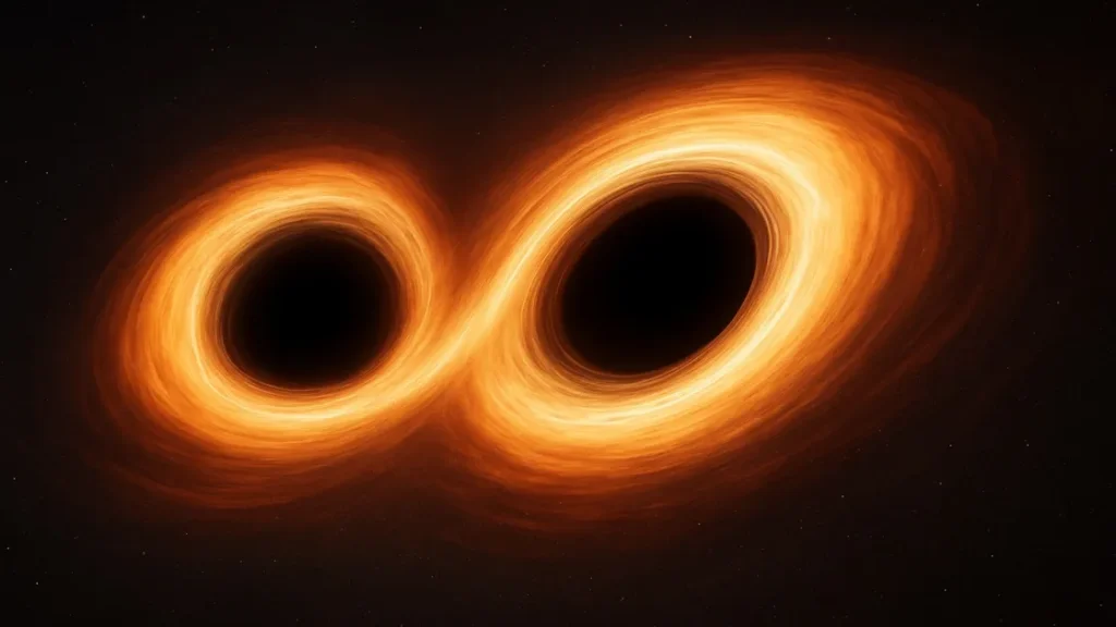 Астрономы впервые получили радиоизображение пары черных дыр