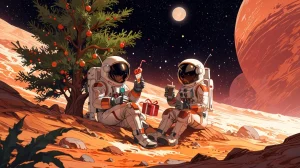 Снежная сказка на Марсе — удивительная иллюзия зимы на далекой планете