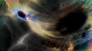 Что происходит при столкновении двух черных дыр?