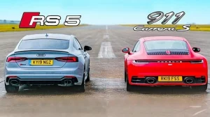 Кто быстрее Audi RS5 Sportback или Porsche 911 Carrera S?
