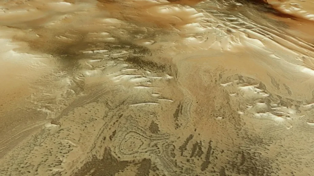 Mars Express обнаружил загадочных марсианских «пауков»