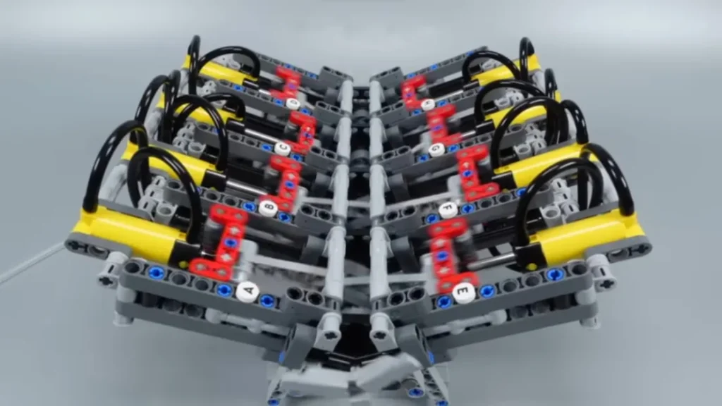 Поразительный поршневой двигать из Lego работающий на воздухе — собери и себе такой!