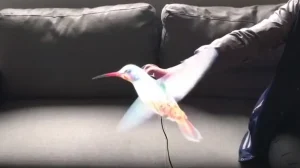 Вентилятор-экран показывает движущиеся 3D-картинки