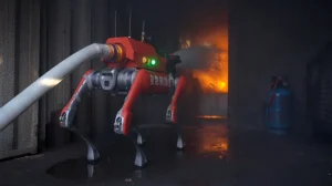 Unitree представил огнеупорную версию робособаки B2 с водомётом