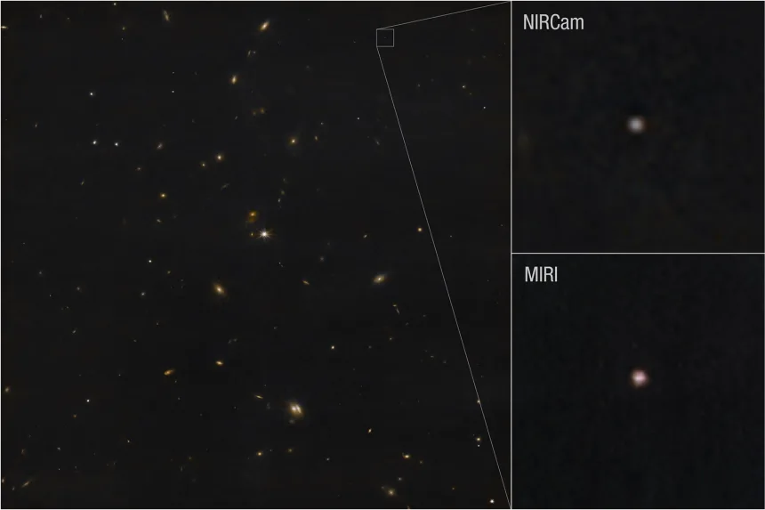 Телескоп JWST сделал снимки YR4 в марте с помощью инструментов NIRCam и MIRI.